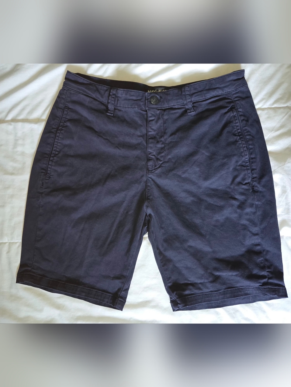 Mavi "Simon" Slim-Straight Chino Pants - Men’s 34 - Navy Blue Twill